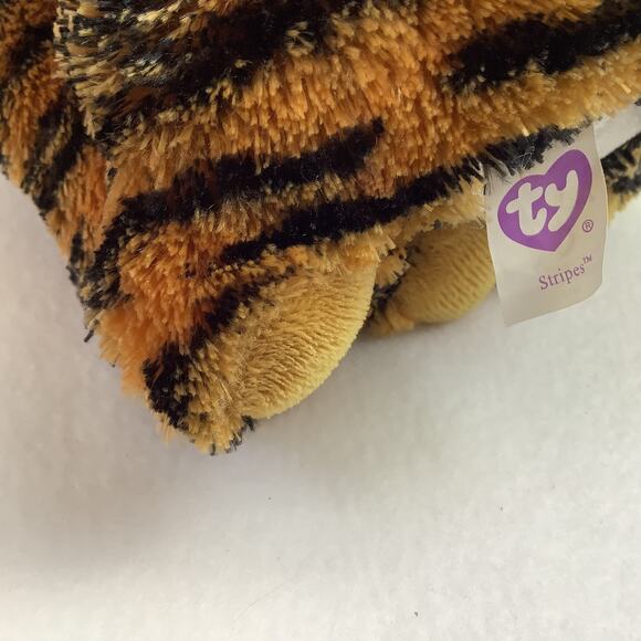 Ty Beanie Boo Stripes - Non Sparkle Eyes - With Damaged Hang Tag - Otherwise New - Picture 6 of 6